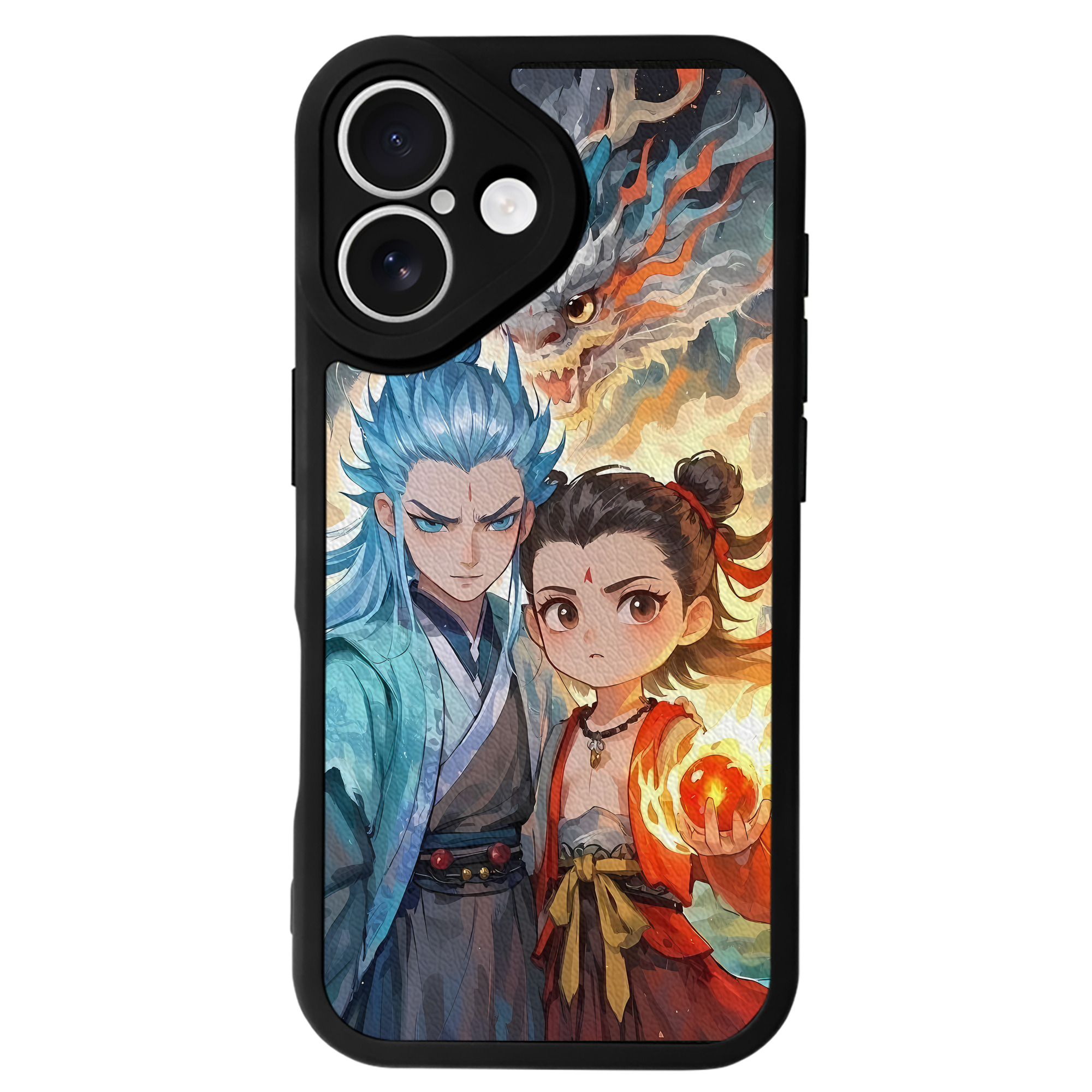 （画像用） Ne Zha 2 ナタ 魔童の大暴れ 【iPhone 16シリーズ対応】シリコンスマホケース（レザー調） 材質：シリコン